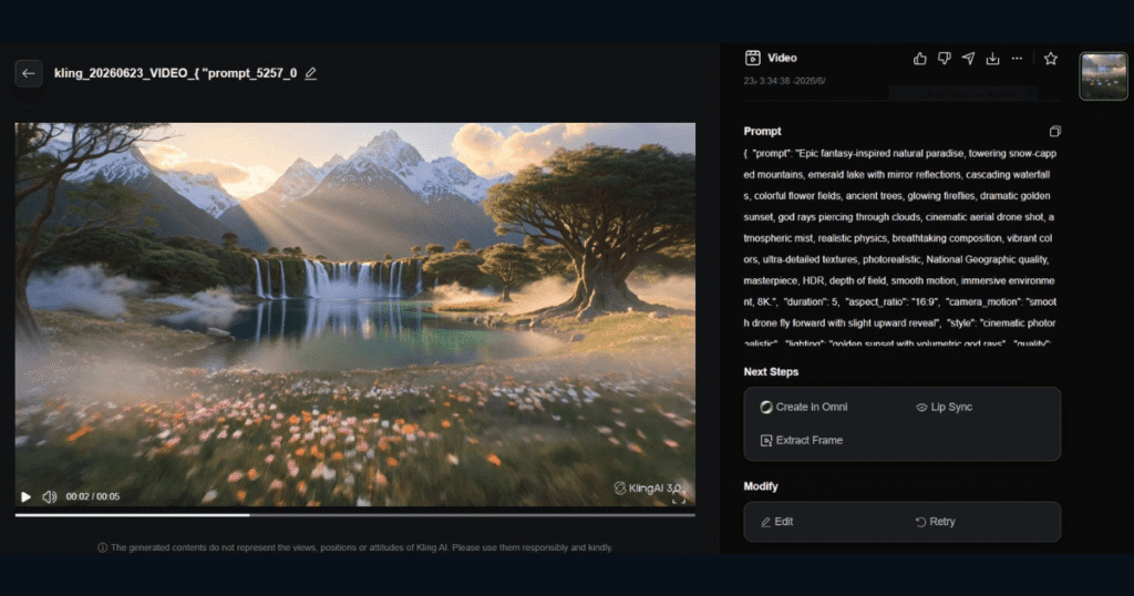 Cinematic video created with Kling AI Image to Video