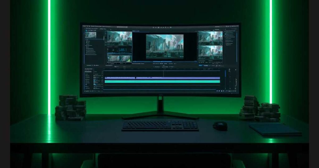 Kling AI tutorial workspace showing advanced video generation tools and creator analytics dashboard.