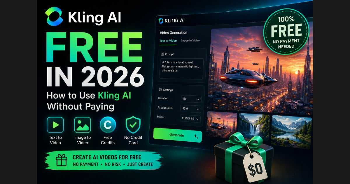Kling AI Free interface for creating AI videos without paying in 2026
