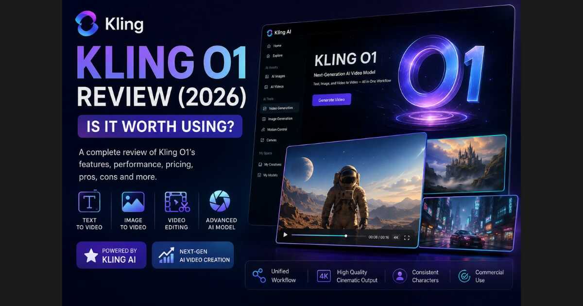 Kling O1 Review 2026 showing the Kling O1 AI video model interface, features, and workflow inside the Kling AI platform.