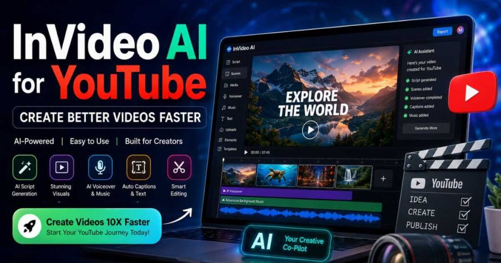 InVideo AI for YouTube video creation and editing