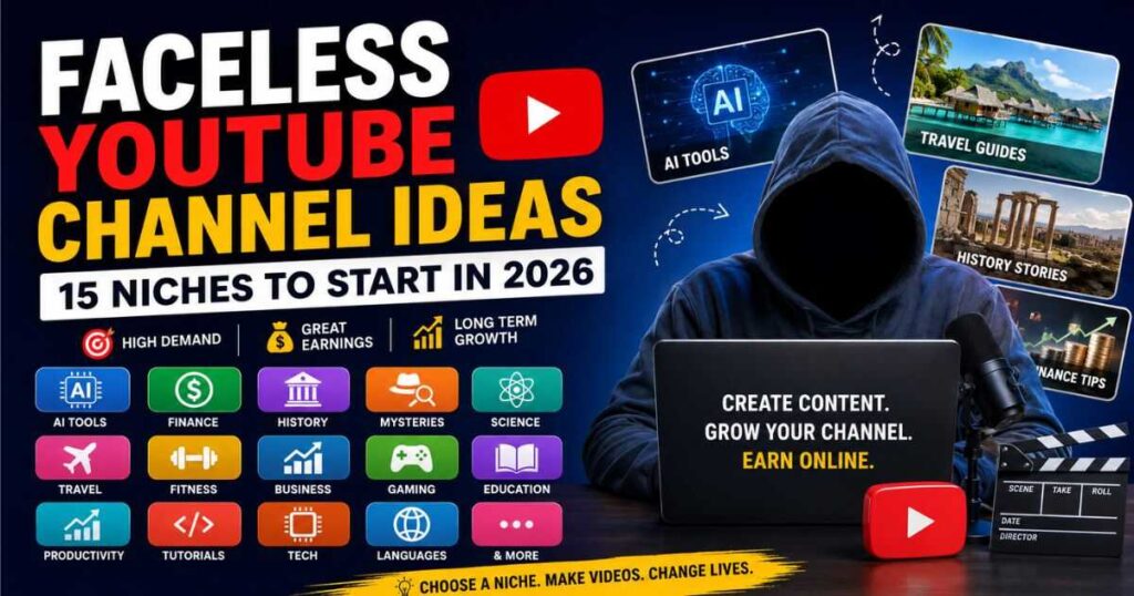 Faceless YouTube Channel Ideas for AI-powered video creation