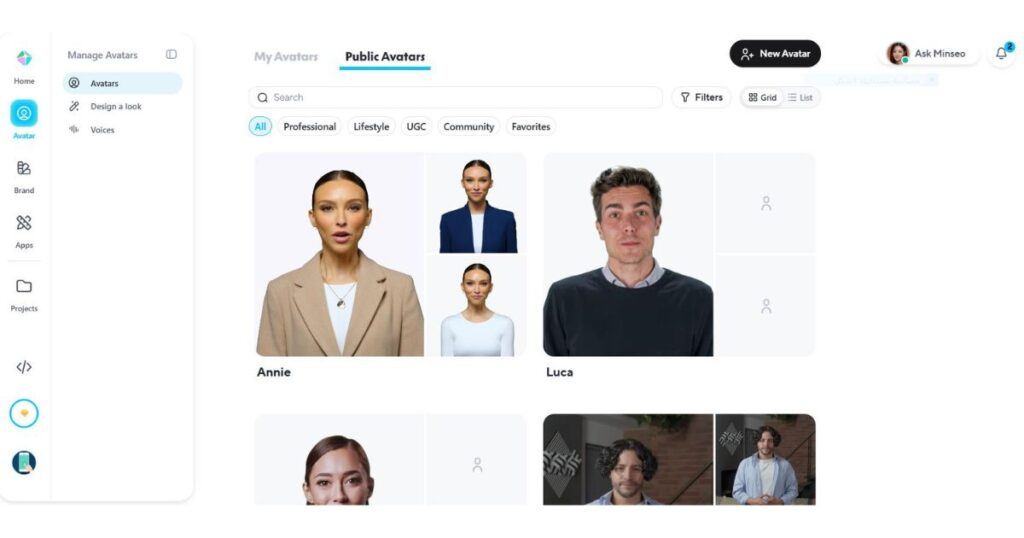 How to use HeyGen AI Avatar Library to choose realistic AI avatars for professional video creation.