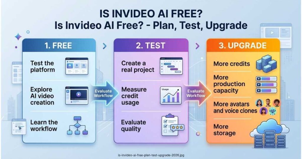 Is InVideo AI free plan comparison for testing and upgrading