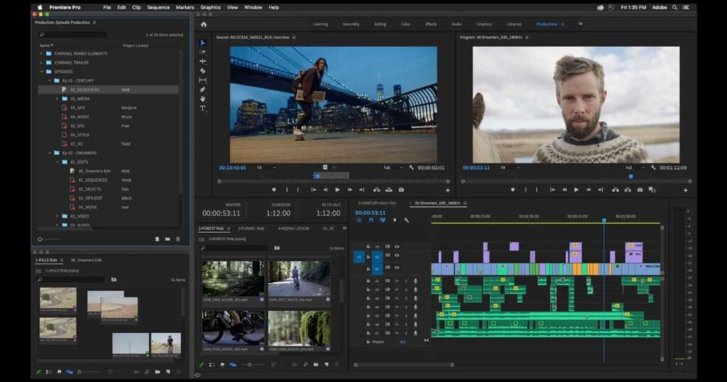 Adobe Premiere Pro video editing interface for beginners