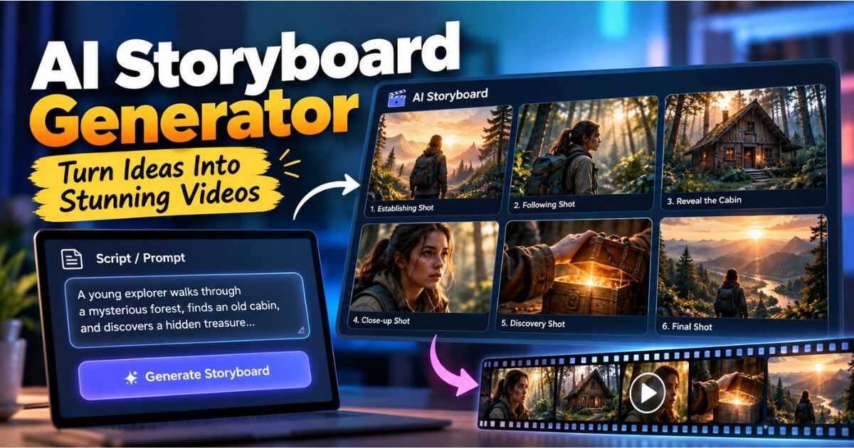 AI Storyboard Generator for turning ideas and scripts into video scenes
