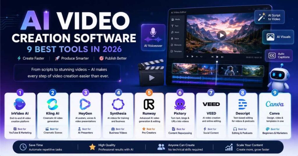 AI video creation software – 9 best tools in 2026
