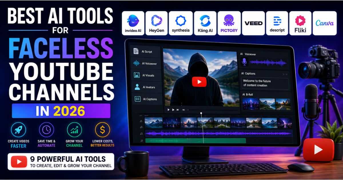 Best AI tools for faceless YouTube channels in 2026