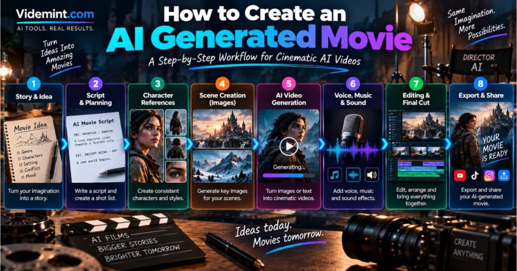 How to create an AI generated movie from script to final cinematic video