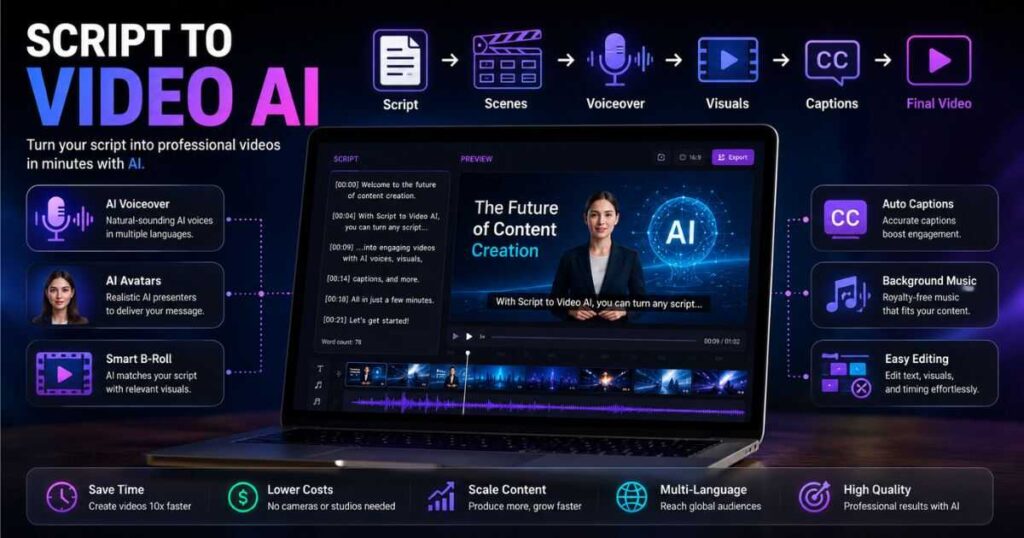 Script to Video AI tools for creating videos in 2026
