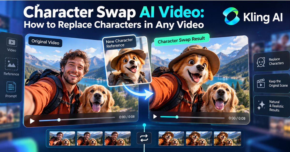 Kling AI Character Swap AI Video showing character replacement while preserving the original video scene